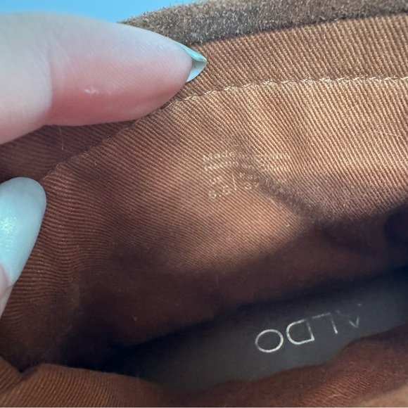 Aldo Suede Fringe Moccasin Boots | Boho Festival Western 37 - Picture 9 of 9